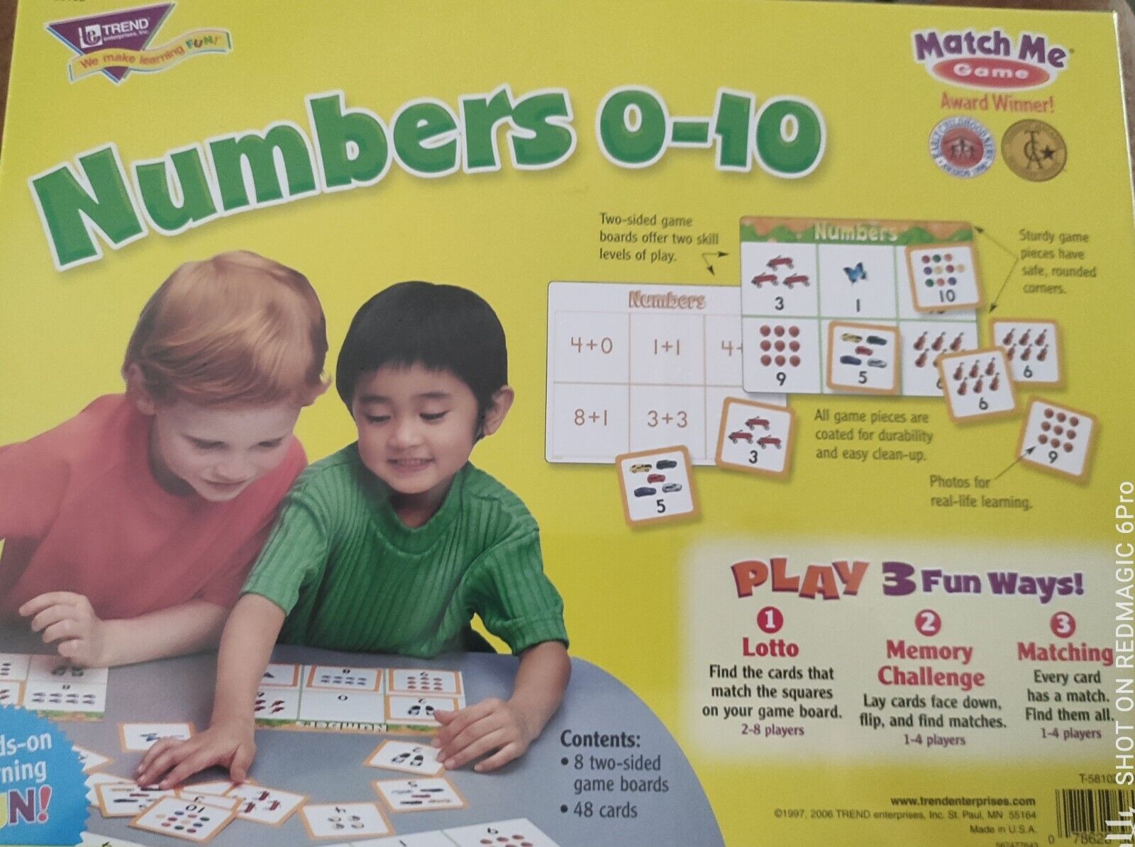 Trend Match Me Numbers 0-10 Learning Game