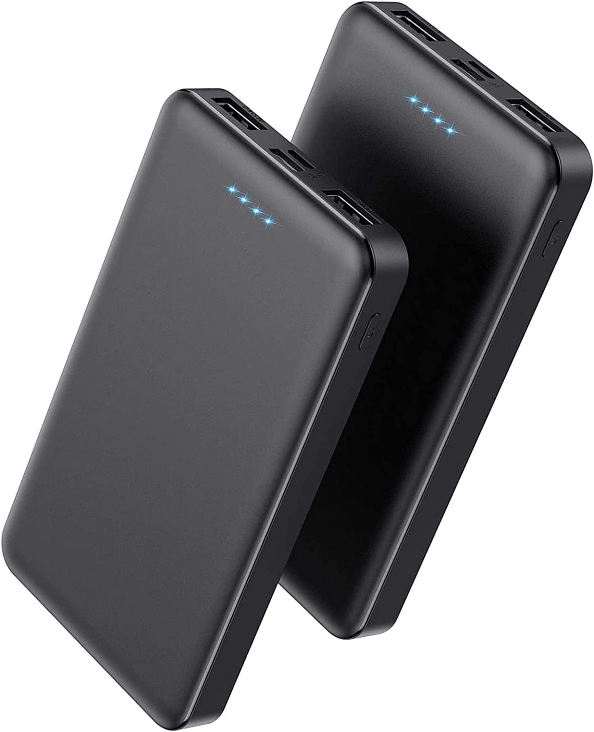 10000mAh Ultra Slim Power Bank 2-Pack for iPhone Android Devices