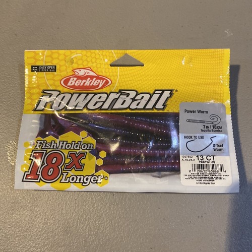 Berkley Powerbait Power Worm Soft Bait 7 Inch Tequila Sunrise 13/Bag