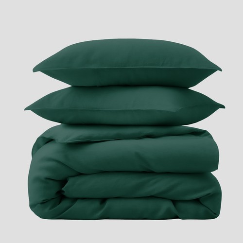Plain Duvet Quilt Cover with Pillow Case Bedding Set Single Double King Size - Picture 139 of 149