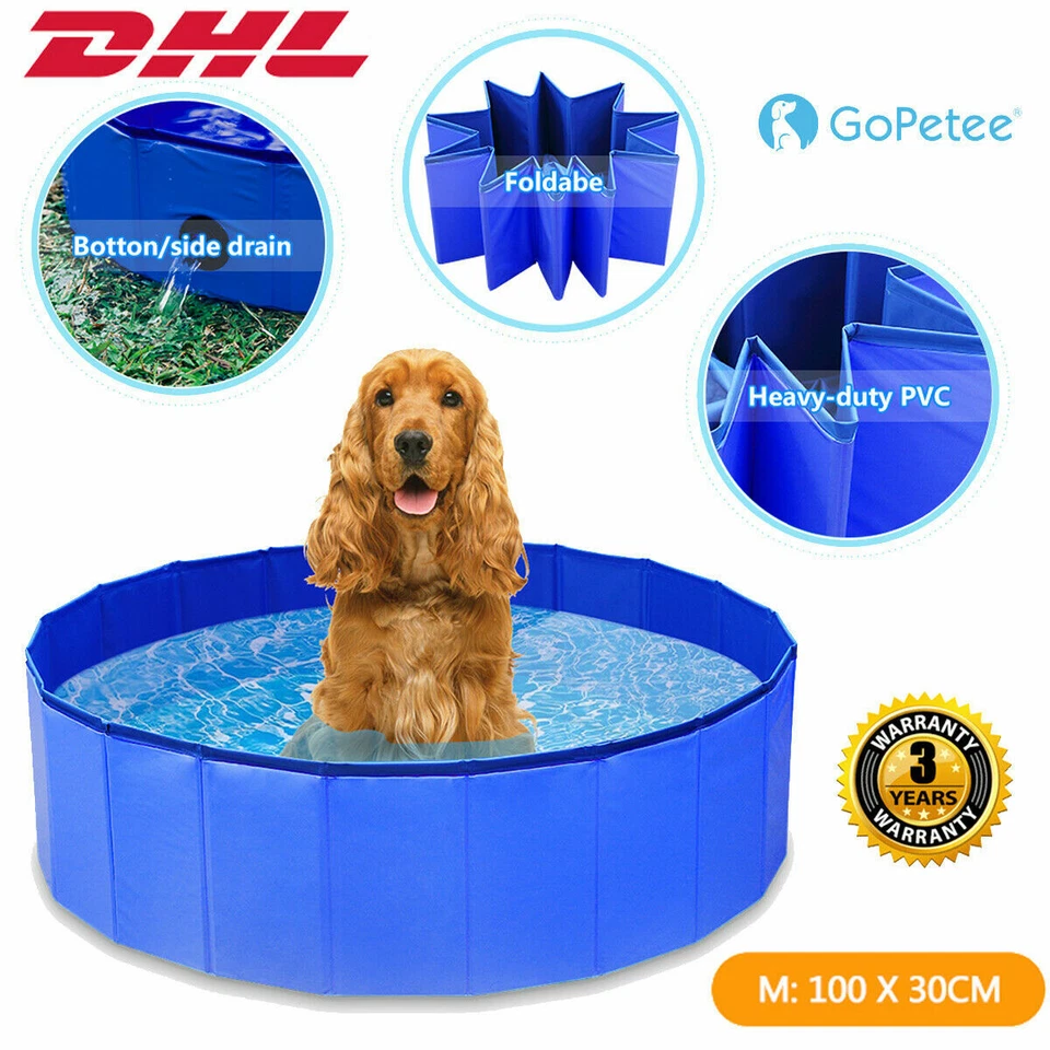 Hundepool Hunde Swimmingpool Hunde Pool Faltbar Hundebadewanne Schwimmbeck - Bild 2 von 4
