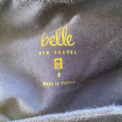 Belle by Kim Gravel navy blue short sleeve crewneck casual t-shirt size small - Picture 6 of 7