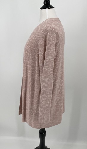 *NUOVO CON ETICHETTE* J Jill Donna Traliccio Cardi in Rosa Quarzo Rosa Taglia XL Petite - Foto 4 di 7