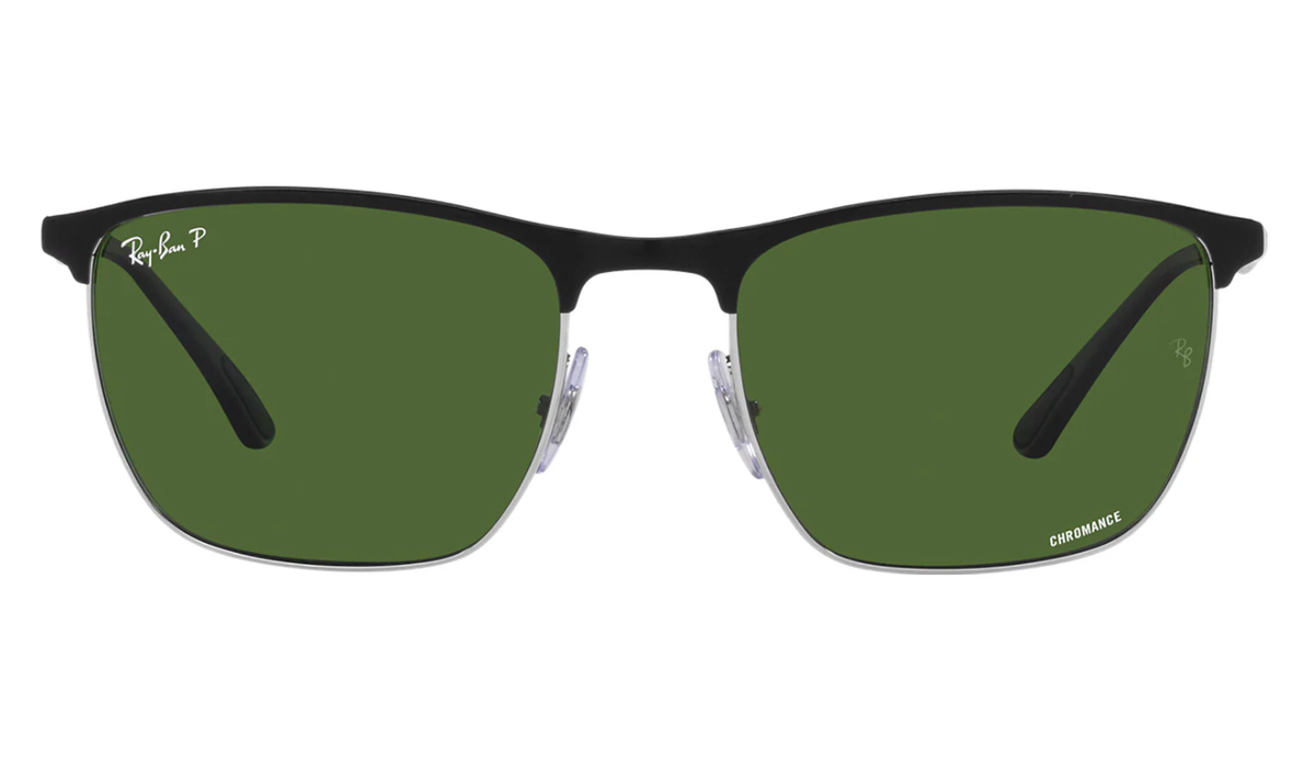 RAY-BAN Sunglasses RB 3686 9144/P1 57-19 140 Black Frames Green