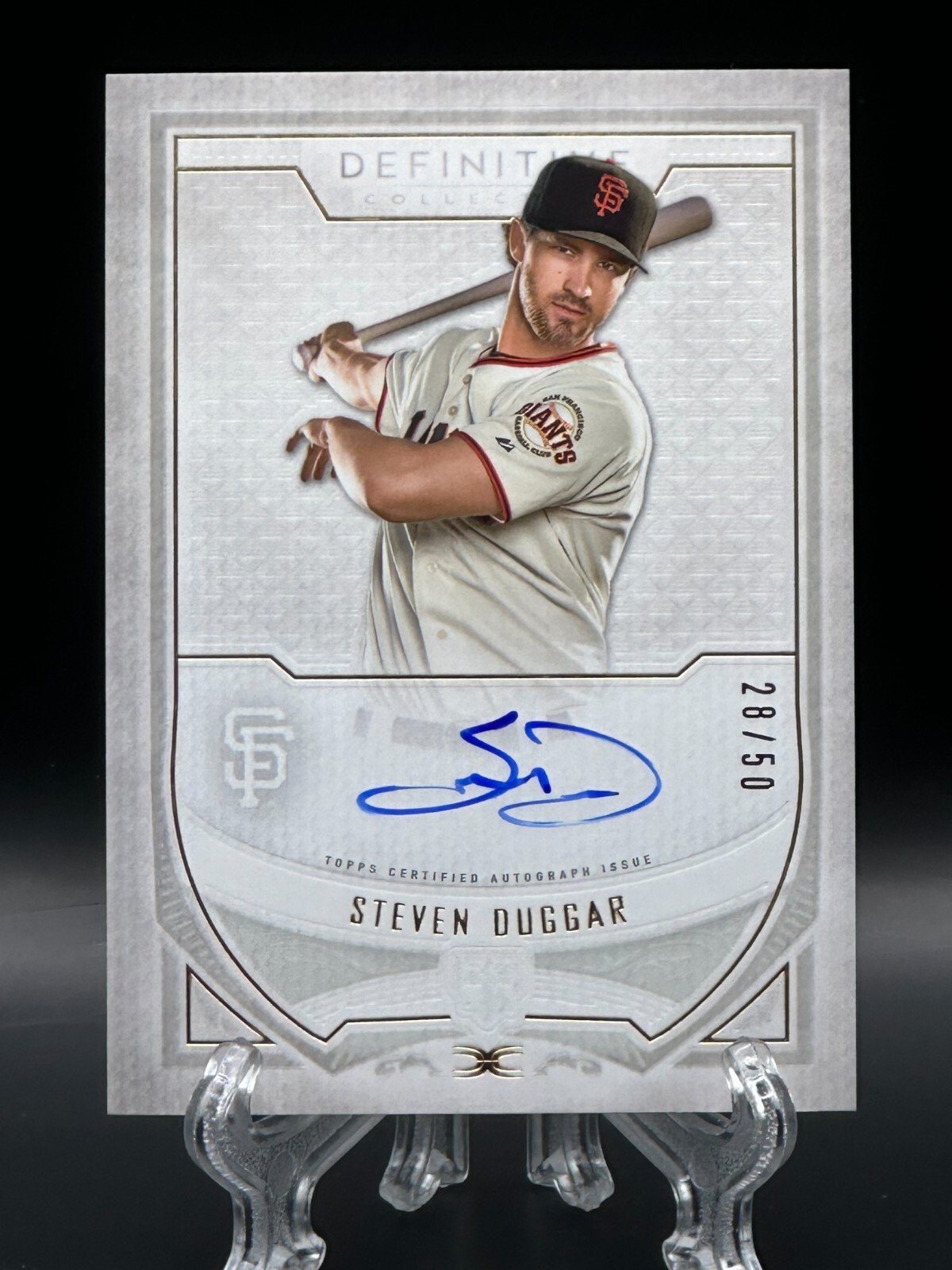 Steven Duggar 2019 Topps Definitive Rookie Auto /50 RC Giants #DRA-SD