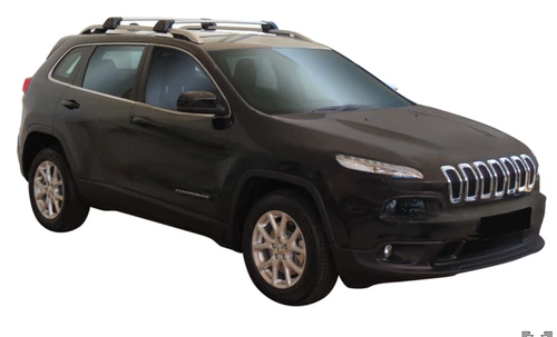 2xBLACK Roof racks for Jeep Cherokee  2014 - 2024 /  Cross bar Fits raised rails - Picture 3 of 4