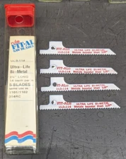 4 Rule Fit-Al Reciprocating Saw Blades Bi-Metal 14TPI Metals Over 1/8" ULB-114 