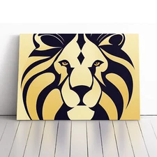 Lion Art Deco Vol.3 Abstract Canvas Wall Art Print Framed Picture Home Decor