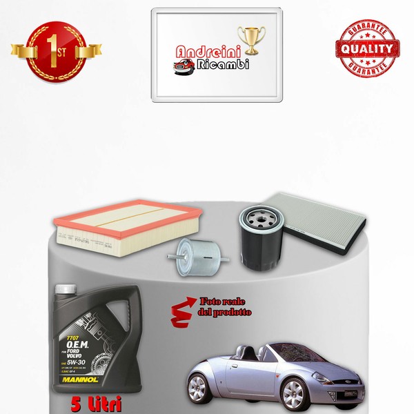 Set Service 4 Filter Und ÖL Ford Street Ka 1.6 70KW 95CV Von 2003->-image