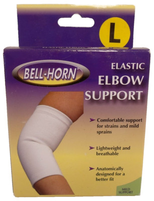 LARGE 10-11'' Elastic Elbow Support Wrap Brace Stability Sprain Compression