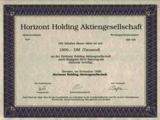 Płaszcz firmowy Horizon Holding Carthargo Brema Florida Szwajcaria 1996 rzadki 1000 dm