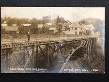 Gault Bridge Over Deer Creek Nevada City California RPPC 1911