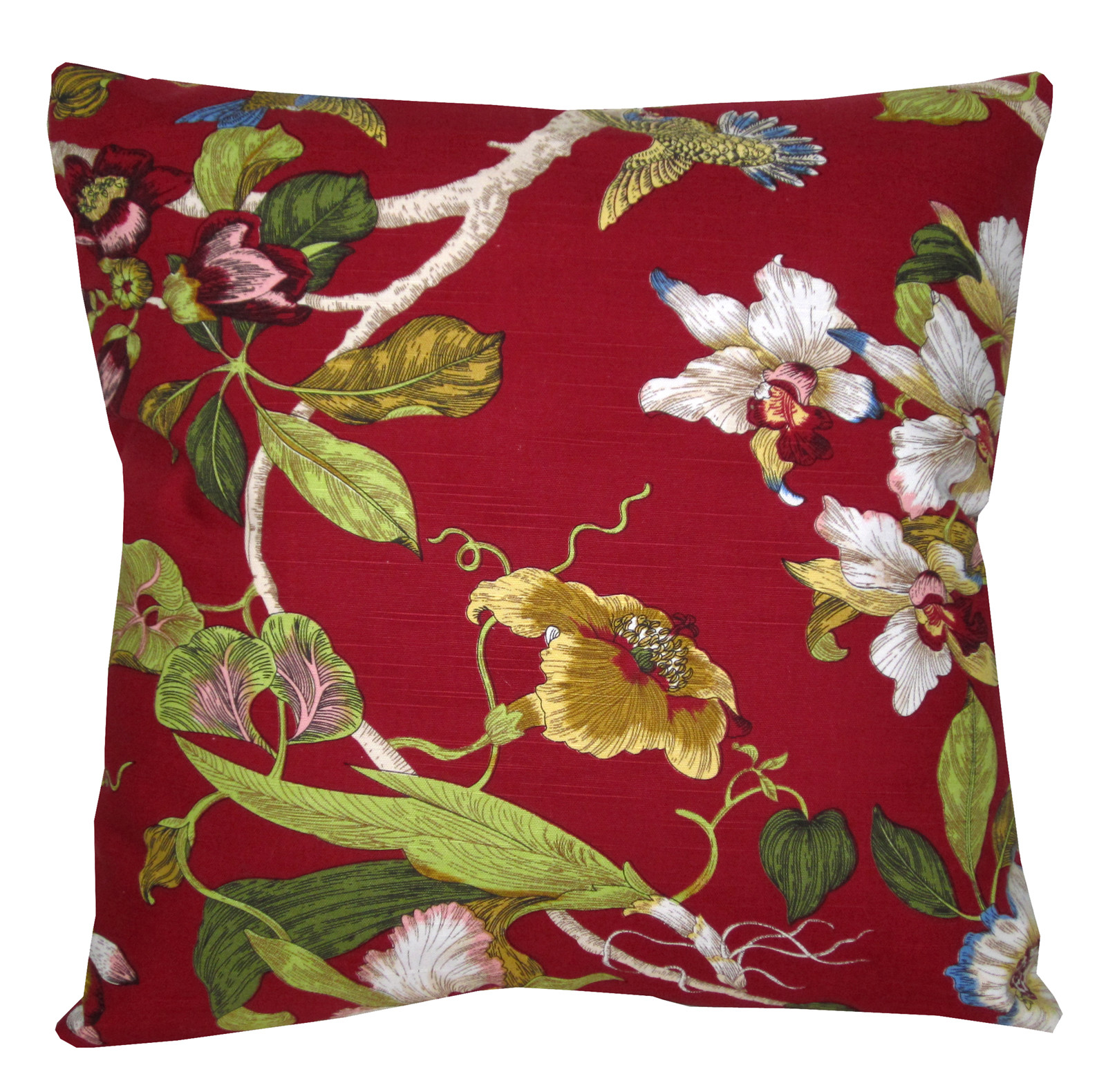 ai03a Lt.Blue Green Pink Yellow Cream Red Lily Cotton Fabric Cushion Cover Size eBay