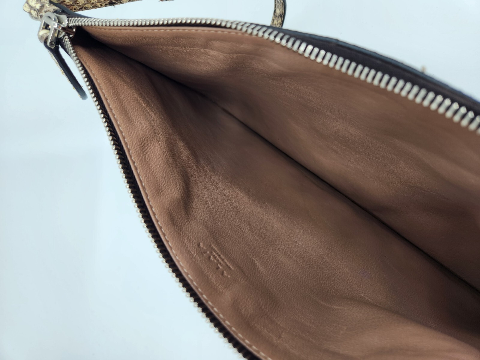 Alaia Arabesque Snakeskin Python Red Zip Crossbod… - image 11