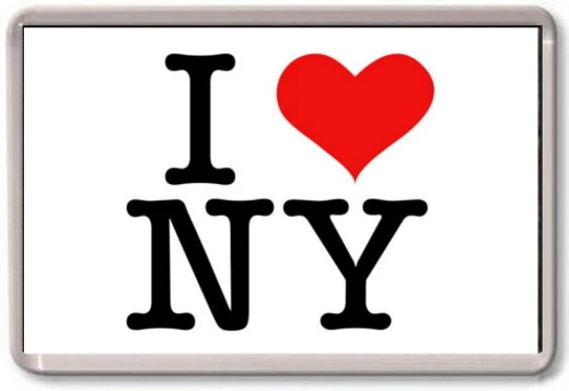FRIDGE MAGNET - I LOVE NY - Large - Heart New York