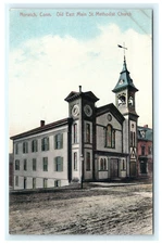 Old East Main St. Methodist Church Norwich CT, Connecticut Postcard