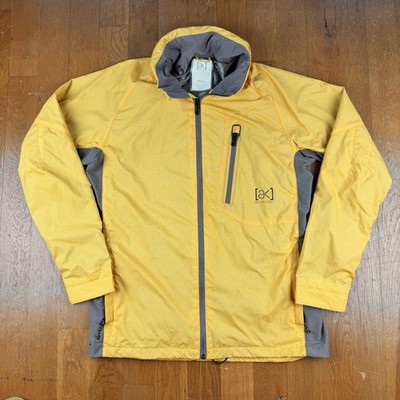 Burton AK gelb grau Snowboardjacke mit Kapuze Größe M Ski