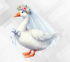 Floral Bride Goose Wall vinyl sticker decal mv103