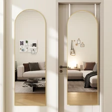 Door Mirror, Arched Full Length Mirrors Over The Door, 14"x 48" Hanging or Wa...