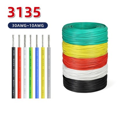 UL3135 Super Soft Silicone Cable Flexible Wire 10AWG to 30AWG Various Colours