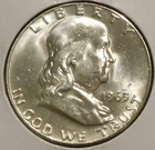 Silver Half Dollar - Franklin - 1963-D (Sharp & bright)