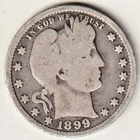 Quarter | 1899-P | Barber | Silver (.900) | Good + | KM# 114