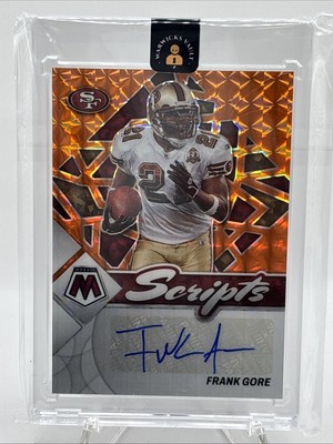 2022 MOSAIC ORANGE SCRIPTS REACTIVE AUTO FRANK GORE 49ers #S-FG