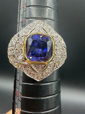 Bella Luce JTV 18K Gold Over Sterling Silver Multi Sim Diamond Ring 6.10CTW Sz 9