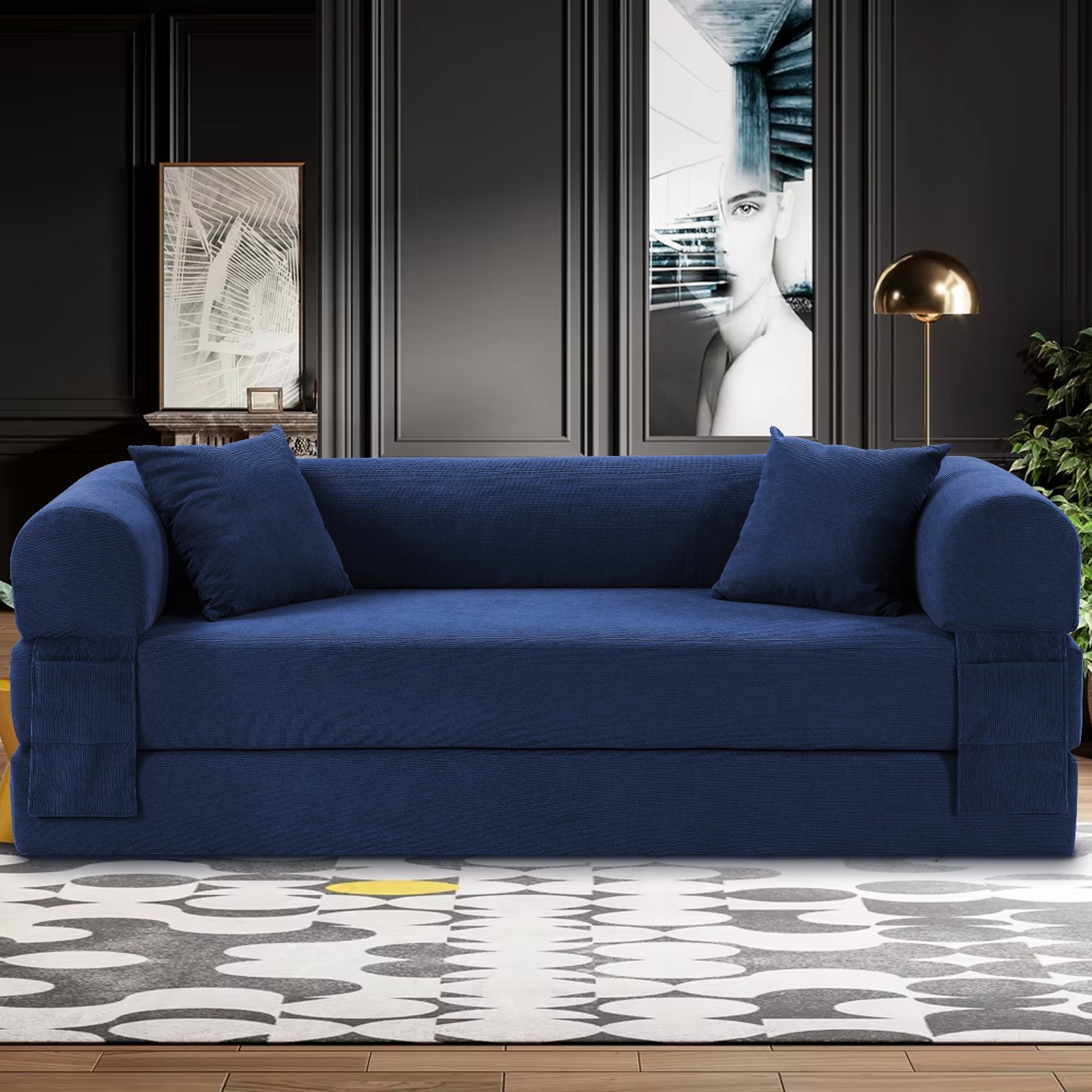 Convertible Sofa Bed,Floor Couch Foldable Sleeper Sofa for Living Room,Bedroom