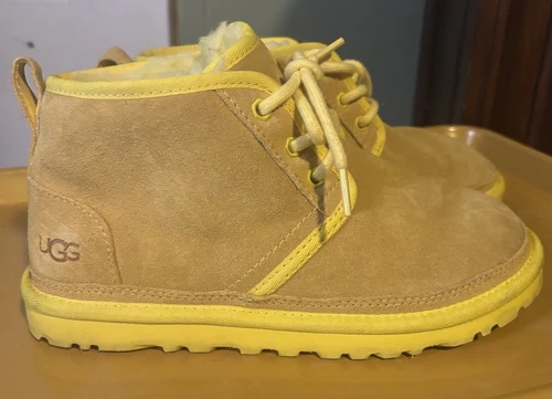 Stivali UGG donna Neumel Chukka taglia 6 giallo scamosciato canarino