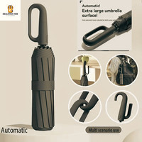 1pc 20-Rib Automatic Folding Umbrella Men Women Strong Windproof Sun, Rain - NEW