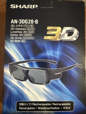 Sharp 3D Rechargeable Glasses 3D AN-3DG20-B Glasses Only