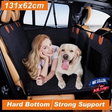 Back Seat Extender for Dogs Waterproof Dog Car Back Seat Cover with Hard Bottom