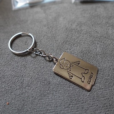 Corey Keychain Zipper Pull Personalized Name Kids Novelty