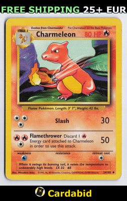 Charmeleon - BS #024/102 Base Set Mitsuhiro Arita MP