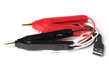 Isolierte Krokodilklemmen mit USB-A Stecker f&uuml;r YR-1030 Innenwiderstandstester