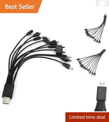 10-Port USB-C Charging Station - Portable Multi-Device Hub for Home & Travel