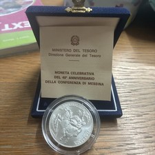 Repubblica Italiana 10000 lire Argento 1995 Conferenza di Messina