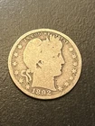 1892 Barber Silver Quarter - 90% silver-