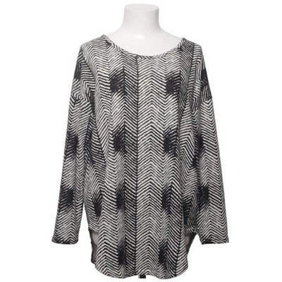 Chica London, Strickpullover, Größe: M, Schwarz/Weiß, Chevron, Damen #M5j