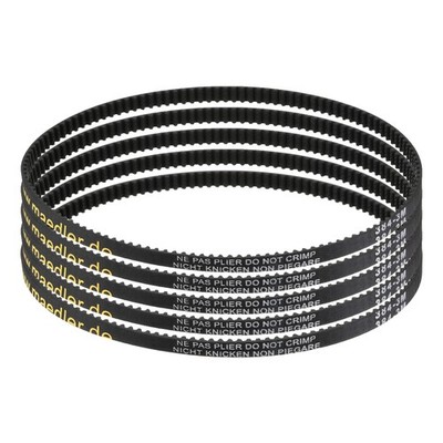 5pcs HTD-3M Rubber Timing Belt 128 Teeth, 384mm Pitch Length x 6mm Width