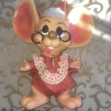 Vintage 70s Roy Des Fla Topo Gigio Mouse Bank Ed Sullivan Show Red Dress Bank