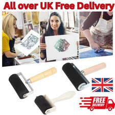Hard Rubber Roller Printing Ink Lino Brayer Art Craft Tool Handmade Printing NEW
