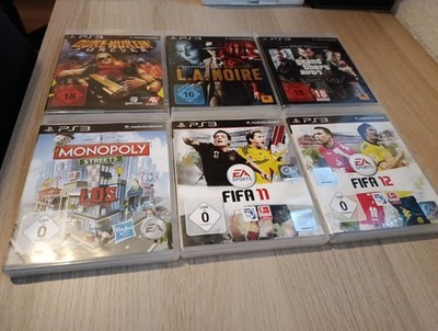 6x PS3 Spiel Konvolut GTA IV, Duke Nukem, LA Noire, FIFA 11 & 12, Monopoly