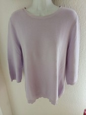 Peter Hahn Feinstrick Pullover Gr.42 Flieder 100% Baumwolle Top Zustand