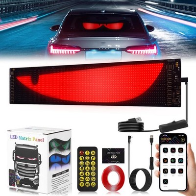 2x 60CM Auto RGB LED Display Auto Heckscheibe Bildschirm Word Scrollen Flexible