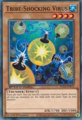 Yugioh! Tribe-Shocking Virus - SGX3-ENF13 - Common - 1st Edition Near Mint, Engl