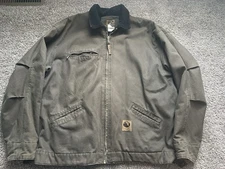 Men's Berne Duck Canvas  Lined Jacket Size XL Brown Full Zip Work Coat Brown
