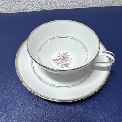 Lovely NORITAKE CHINA ROANNE 5794 Cup & Saucer EUC MCM