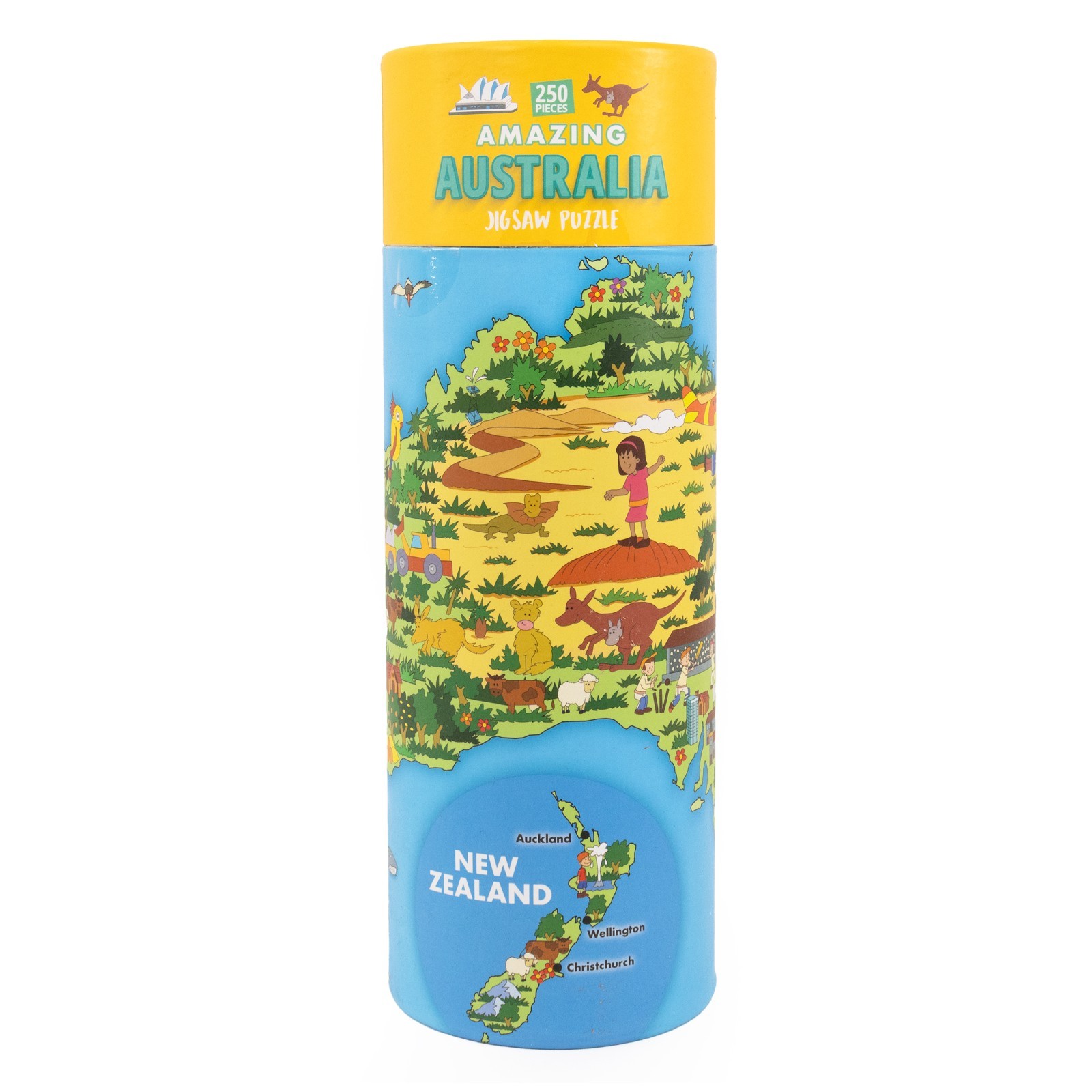 Amazing Australia – 250 Piece Jigsaw Puzzle in a Tube | Explore the Map